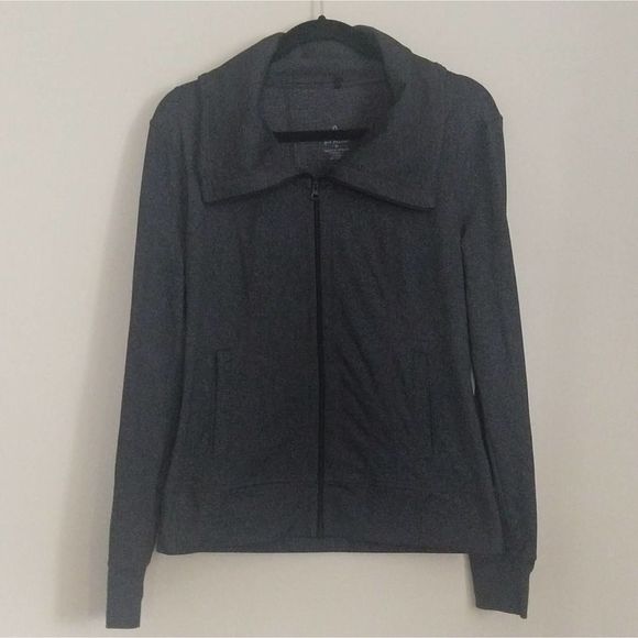 Prana Breathe Zip Up Athletic Jacket Medium Gray - Picture 6 of 6